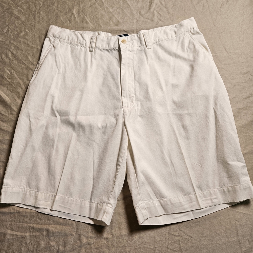 Polo Ralph Lauren Mens Chino‎ Shorts Size 38 White Flat Front Classic Preppy